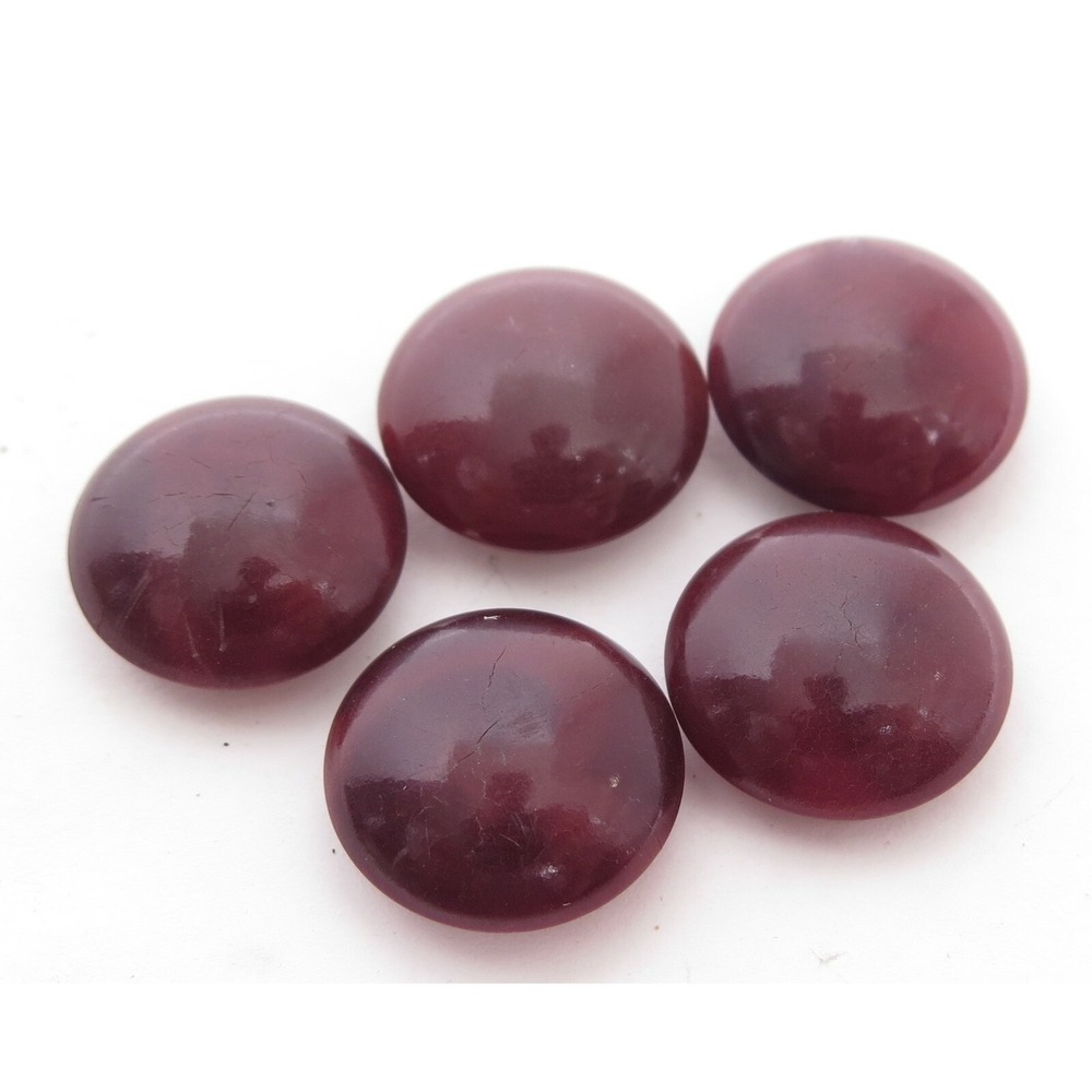 VINTAGE BUTTONS LOT OF 5 PIECES DARK BROWN BURGUNDY CELLULOID PLASTIC 16MM